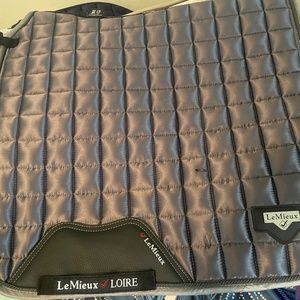 Le Mieux Loire satin grey dressage pad large